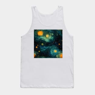 Van Gogh Starry Night Outer Space Pattern 9 Tank Top